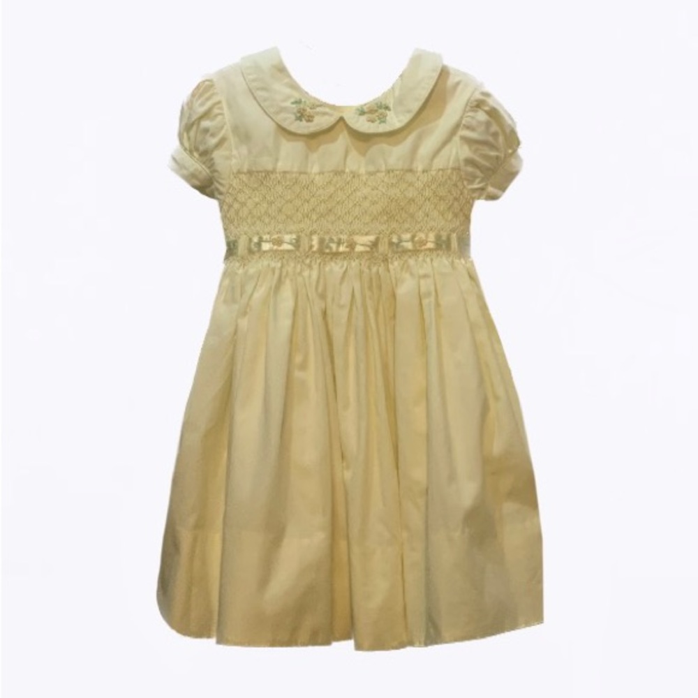 First Impressions Girls 6-9M Yellow Dress Perfect for Spring